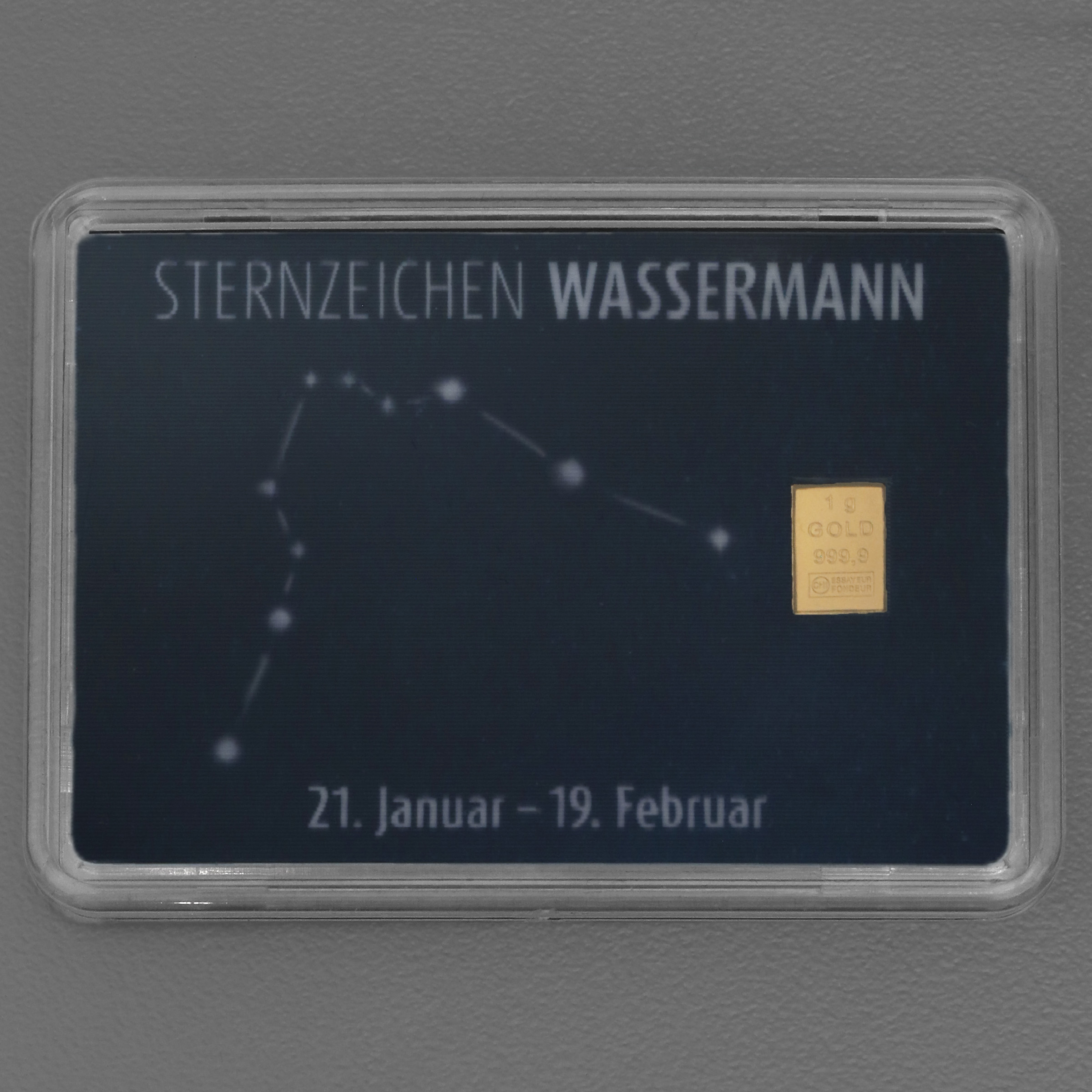 Goldbarren 1g "Sternzeichen: Wassermann" (Flip) - Detailansicht 2