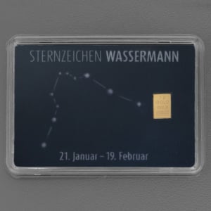 Goldbarren 1g "Sternzeichen: Wassermann" (Flip) - Miniaturansicht 3