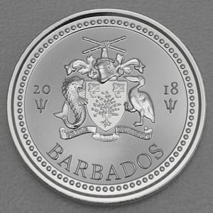 Silbermünze 1oz "Trident / Dreizack" 2018 (Barbados) - Miniaturansicht 2