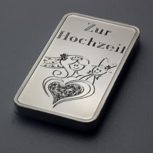 Silberbarren 1oz "Zur Hochzeit" ESG - Miniaturansicht 2