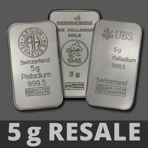 Palladiumbarren 5g "Resale" - Miniaturansicht 1