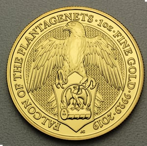 Goldmünze 1oz "Falcon of the Plantagenets" 2019 The Queen s Beasts (Großbritannien) - Hauptansicht