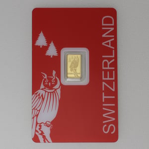 Goldbarren 1g PAMP "Switzerland - Owl" - Hauptansicht