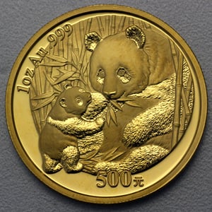 Goldmünze 1oz "Panda" 2005 (China) - Hauptansicht