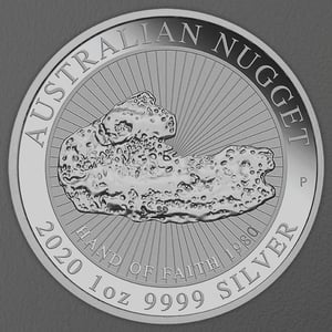 Silbermünze 1oz "Hand of Faith" 2020 Australian Nugget diff. (Australien) - Miniaturansicht 1