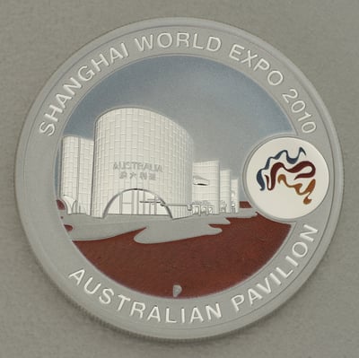 Silbermünze 1oz "Australischer Messepavillon" 2010 Shanghai World Expo 2010 (Australien) - Miniaturansicht 1