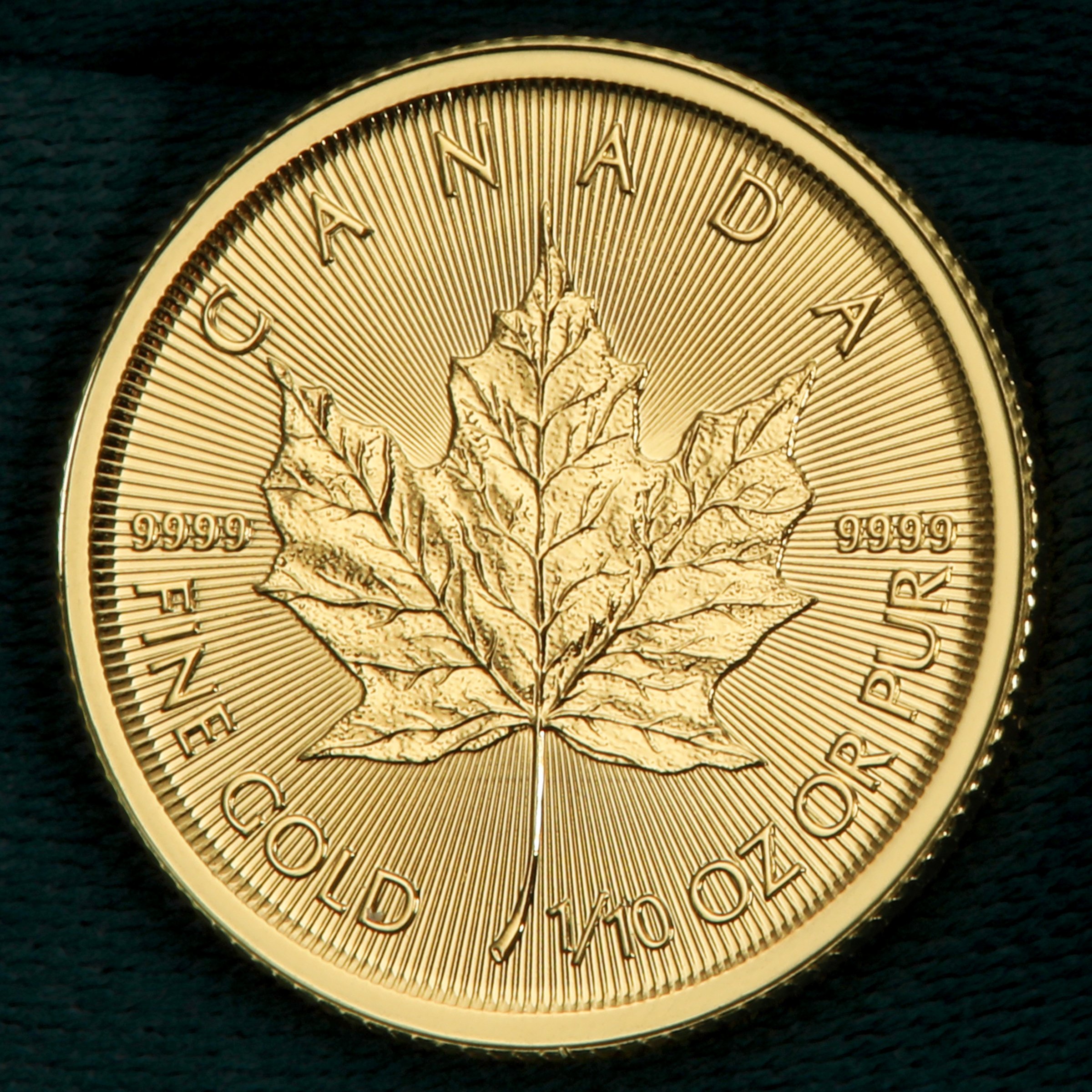 Goldmünze 1/10oz "Maple Leaf" aktueller Jahrgang (Kanada) - Detailansicht 4