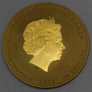 Goldmünze 2oz "Affe" 2016 Lunar II – Year of the Monkey (Australien) - Miniaturansicht 2