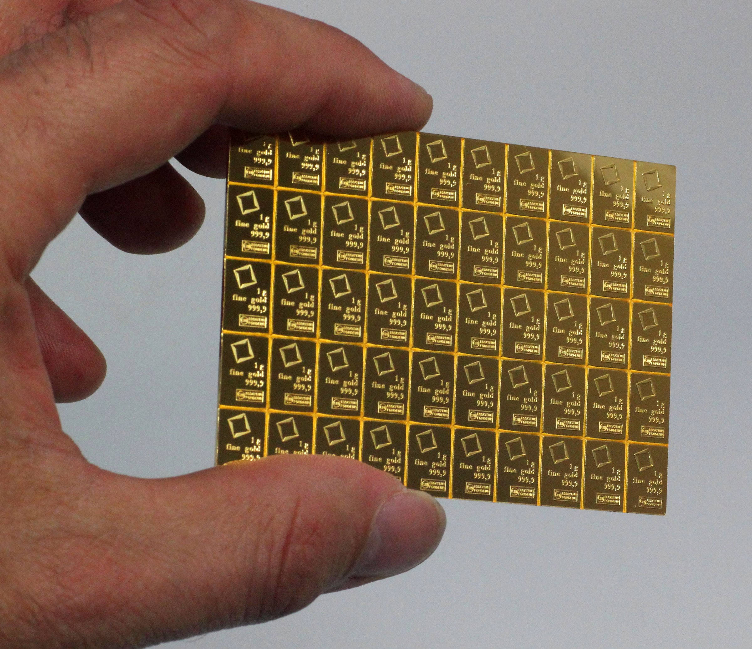 Goldtafel VALCAMBI (50x 1g Au) "CombiBar" - Detailansicht 5