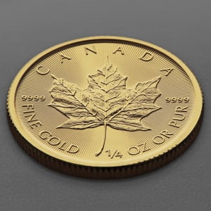Goldmünze 1/4oz "Maple Leaf" aktueller Jahrgang (Kanada) - Miniaturansicht 3