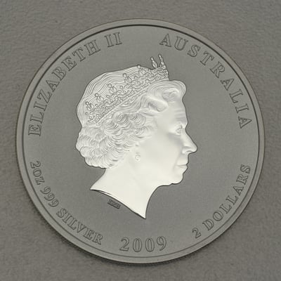 Silbermünze 2oz "Ochse" 2009 Lunar II – Year of the Ox (Australien) - Miniaturansicht 2