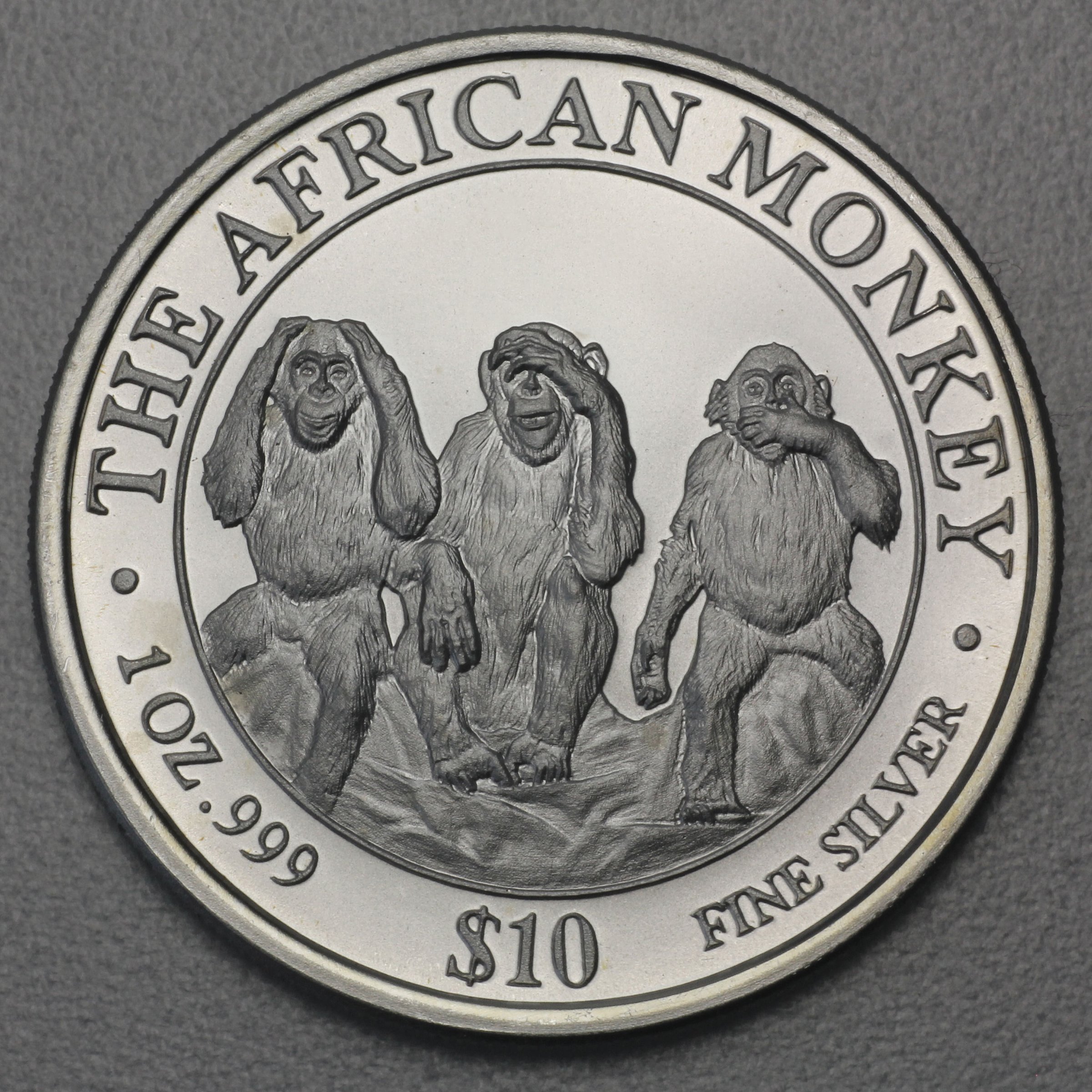 Silbermünze 1oz "Affe" 2001 The African Monkey (Somalia) - Hauptansicht