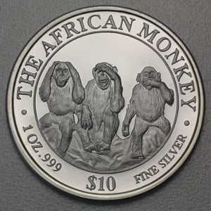 Silbermünze 1oz "Affe" 2001 The African Monkey (Somalia) - Miniaturansicht 1