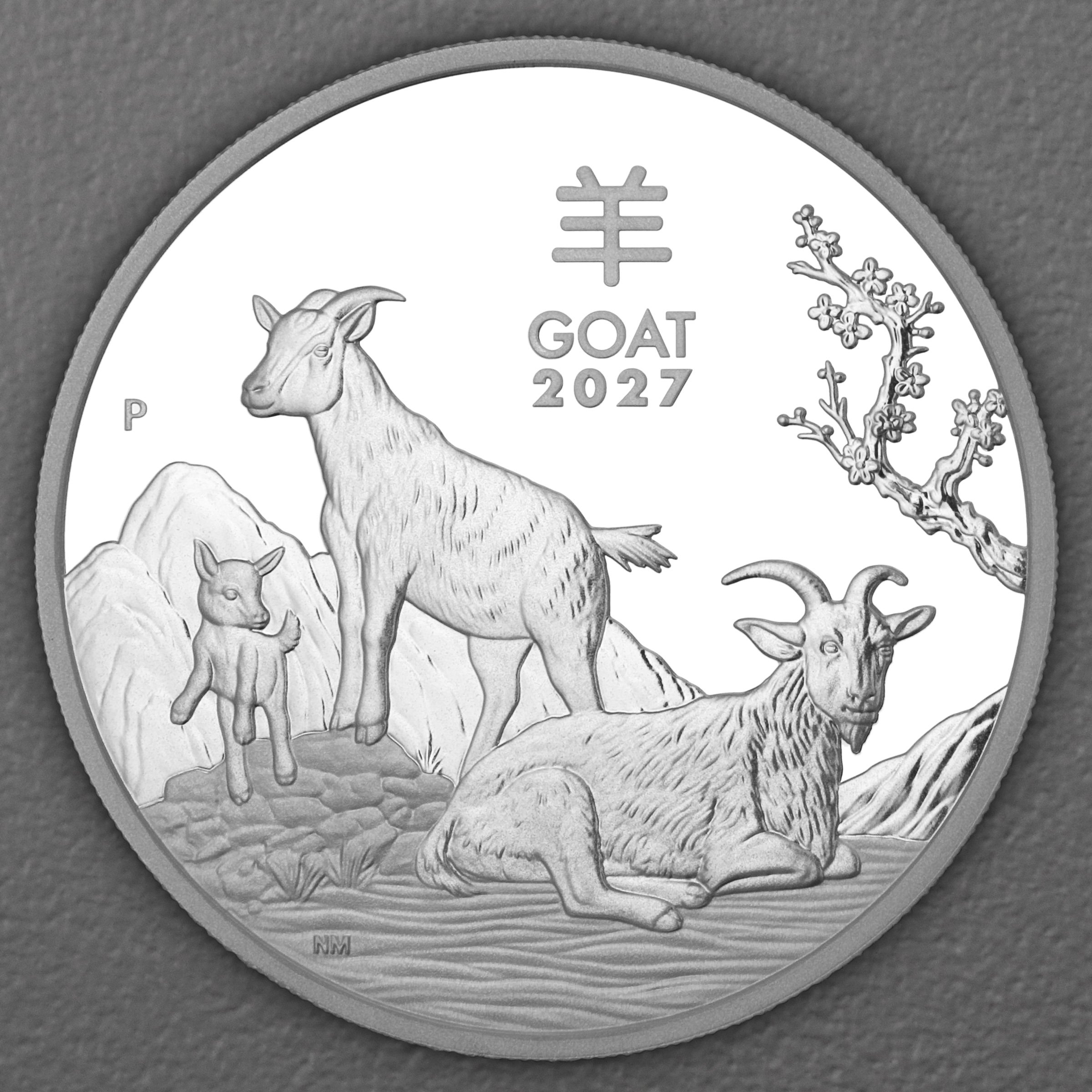 Silbermünze 1oz "Ziege" 2027 (PP) Lunar III – Year of the Goat (Australien) - Hauptansicht