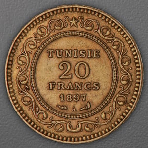 Goldmünze 20 Francs "Tunisie" (Tunesien) - Miniaturansicht 2