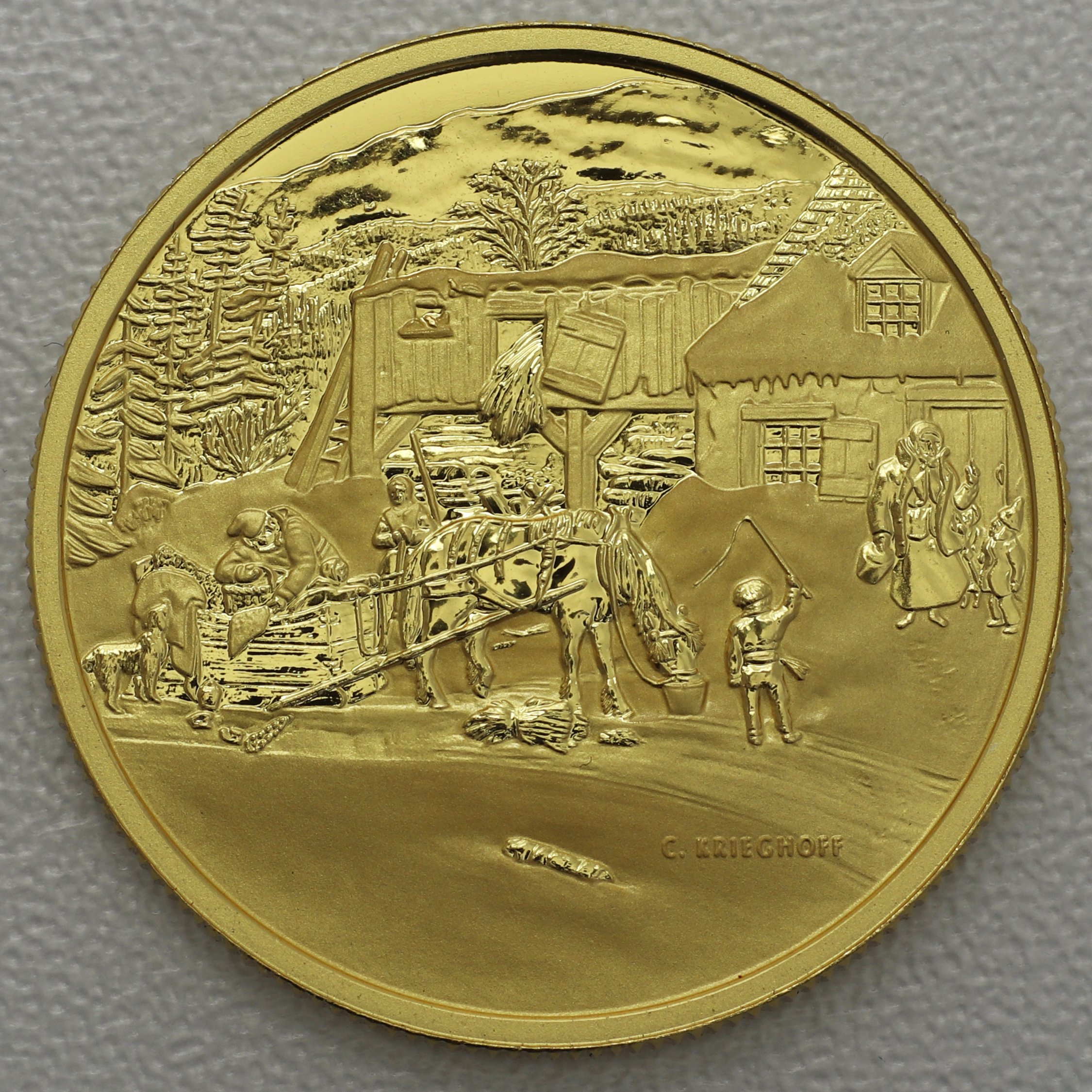 Goldmünze 200 Dollar "The Habitant Farm" 2001 (Kanada) - Hauptansicht