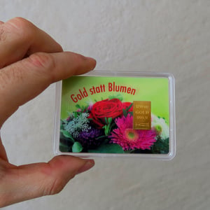 Goldbarren 1/10oz "Gold statt Blumen" (Flip) - Miniaturansicht 3