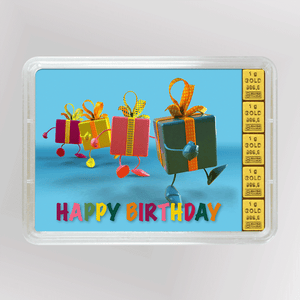 Goldbarren 5g "Geschenke/Happy Birthday" (Flip) - Hauptansicht
