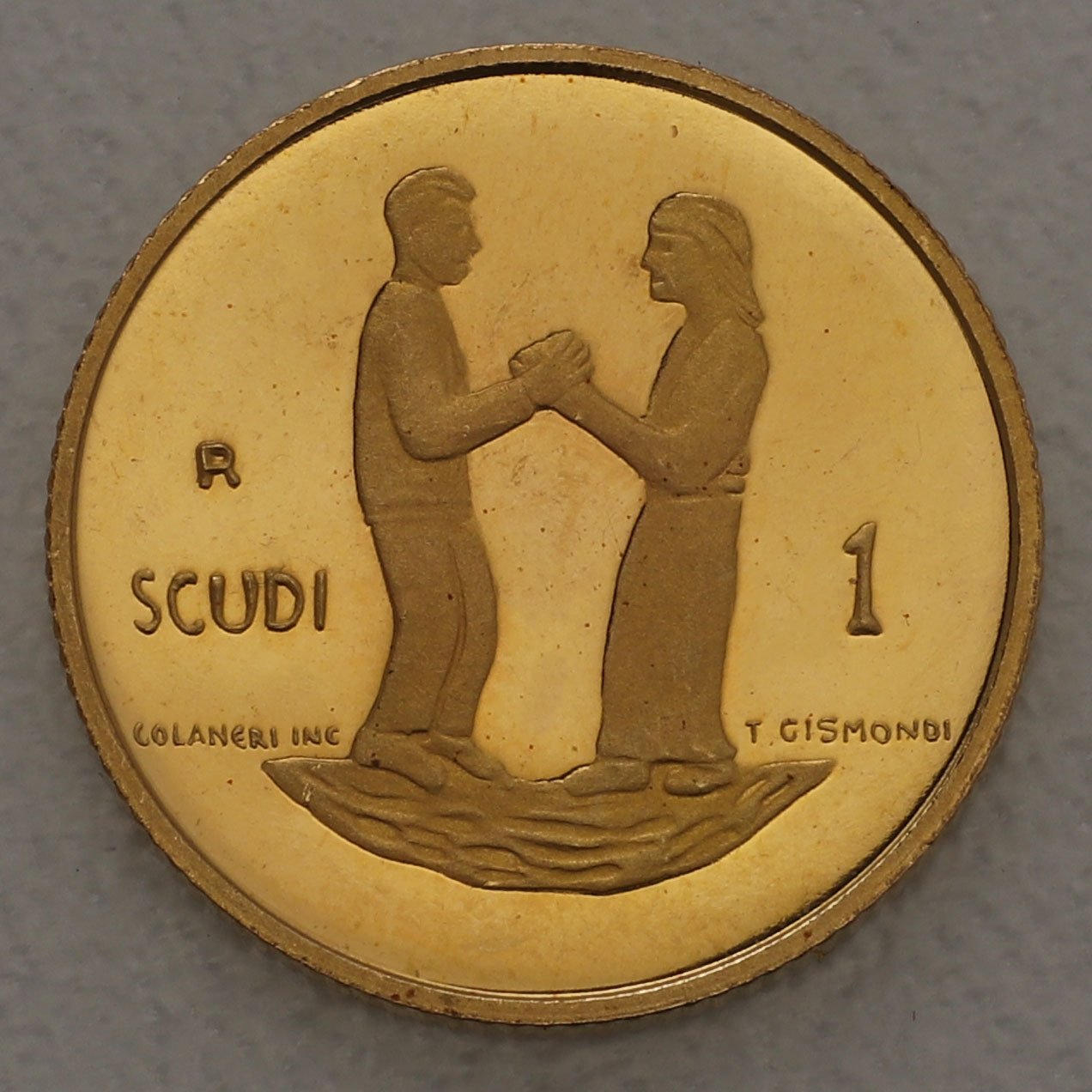 Goldmünze "1 Scudo" 1994 Internationales Jahr der Familie (San Marino) - Hauptansicht