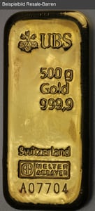 Goldbarren 500g "Resale" (div. Hersteller) - Miniaturansicht 2