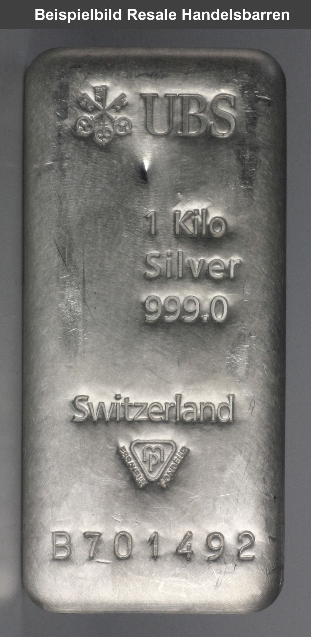 Silberbarren 1kg (Resale) - Detailansicht 6