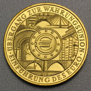 Goldmünze 200 Euro "Einführung des Euro" 2002 Etui (Deutschland) - Hauptansicht