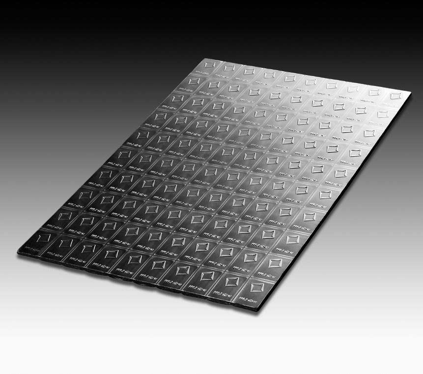 Silbertafel VALCAMBI (100x 1g Ag) "CombiBar" - Detailansicht 4