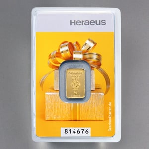 Goldbarren 2g "Kinebar" (Geschenkmotiv) HERAEUS - Hauptansicht