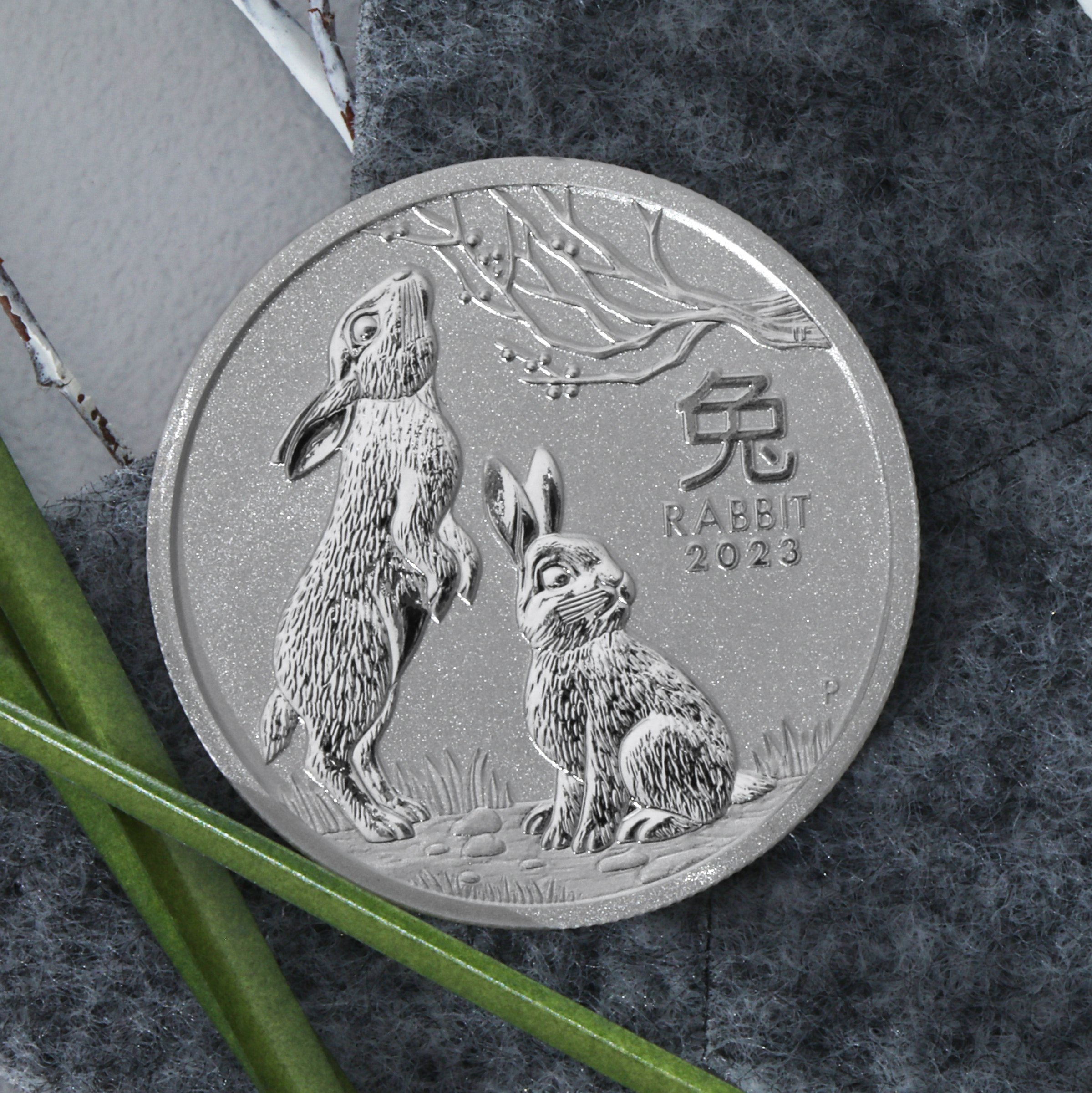 Silbermünze 1/2oz "Hase" 2023 Lunar III – Year of the Rabbit 19% (Australien) - Detailansicht 4
