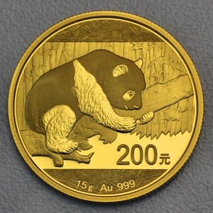 Goldmünze 15g "Panda" 2016 (China) - Hauptansicht