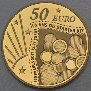 Goldmünze 50 Euro "Starter Kit" 2011 (Frankreich) - Miniaturansicht 1