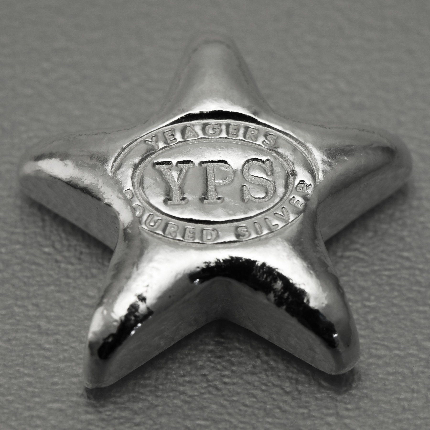 Silber 3-D Barren "Stern"  1/2oz, gegossen - Detailansicht 2