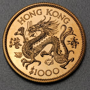 Goldmünze 1000 Dollar "Year of the Dragon" 1976 (Hongkong) - Hauptansicht