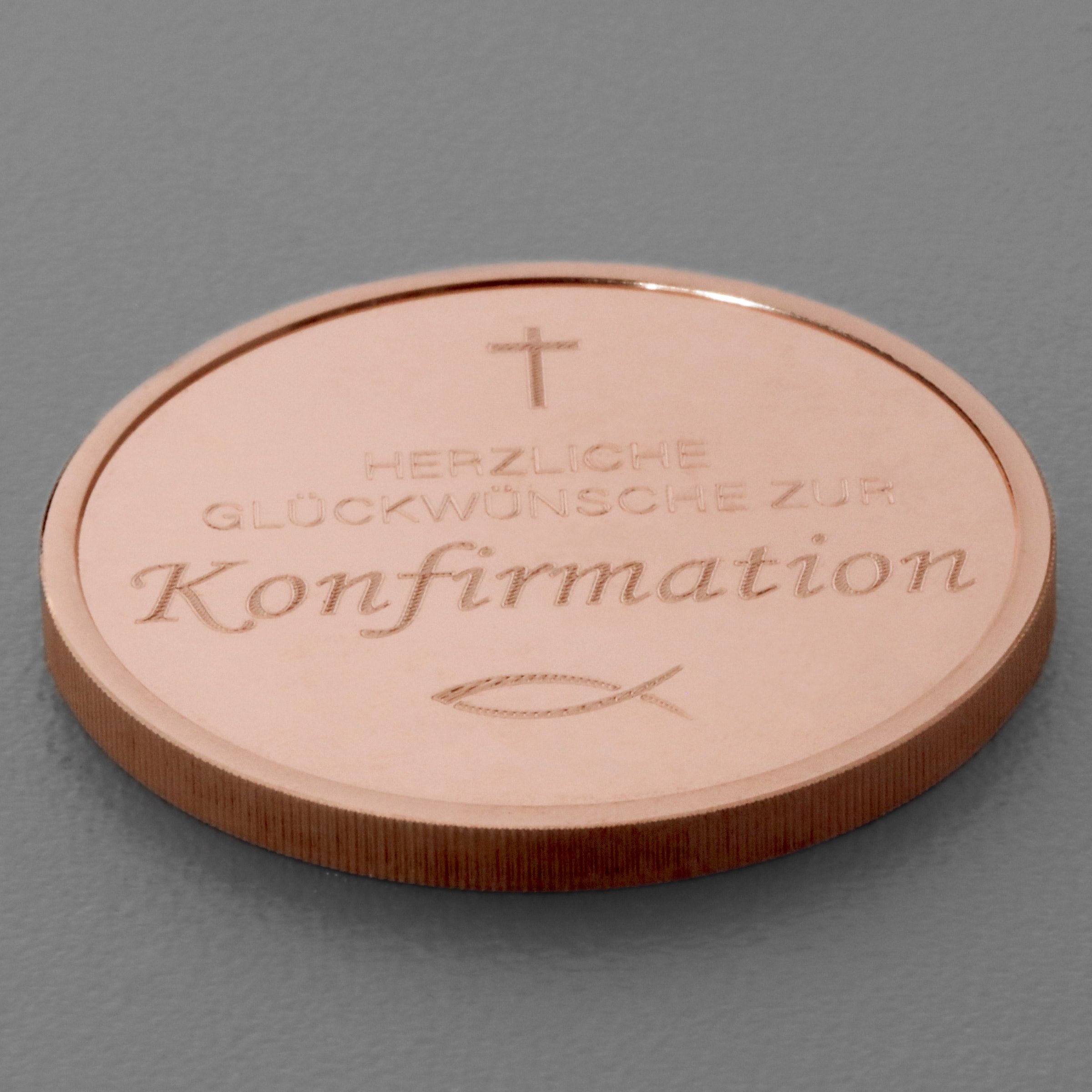 Kupfermedaille "Konfirmation" Gravurmedaille - Detailansicht 2