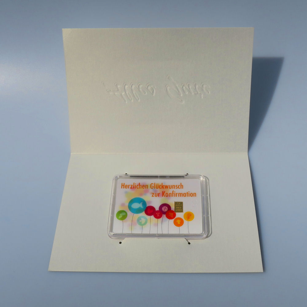 Geschenk-Karte "Alles Gute" mit goldenem Umschlag - Detailansicht 8
