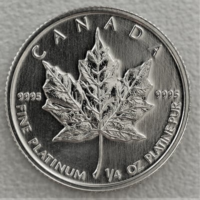 Platinmünze 1/4oz "Maple Leaf" diff. (Kanada) - Miniaturansicht 2