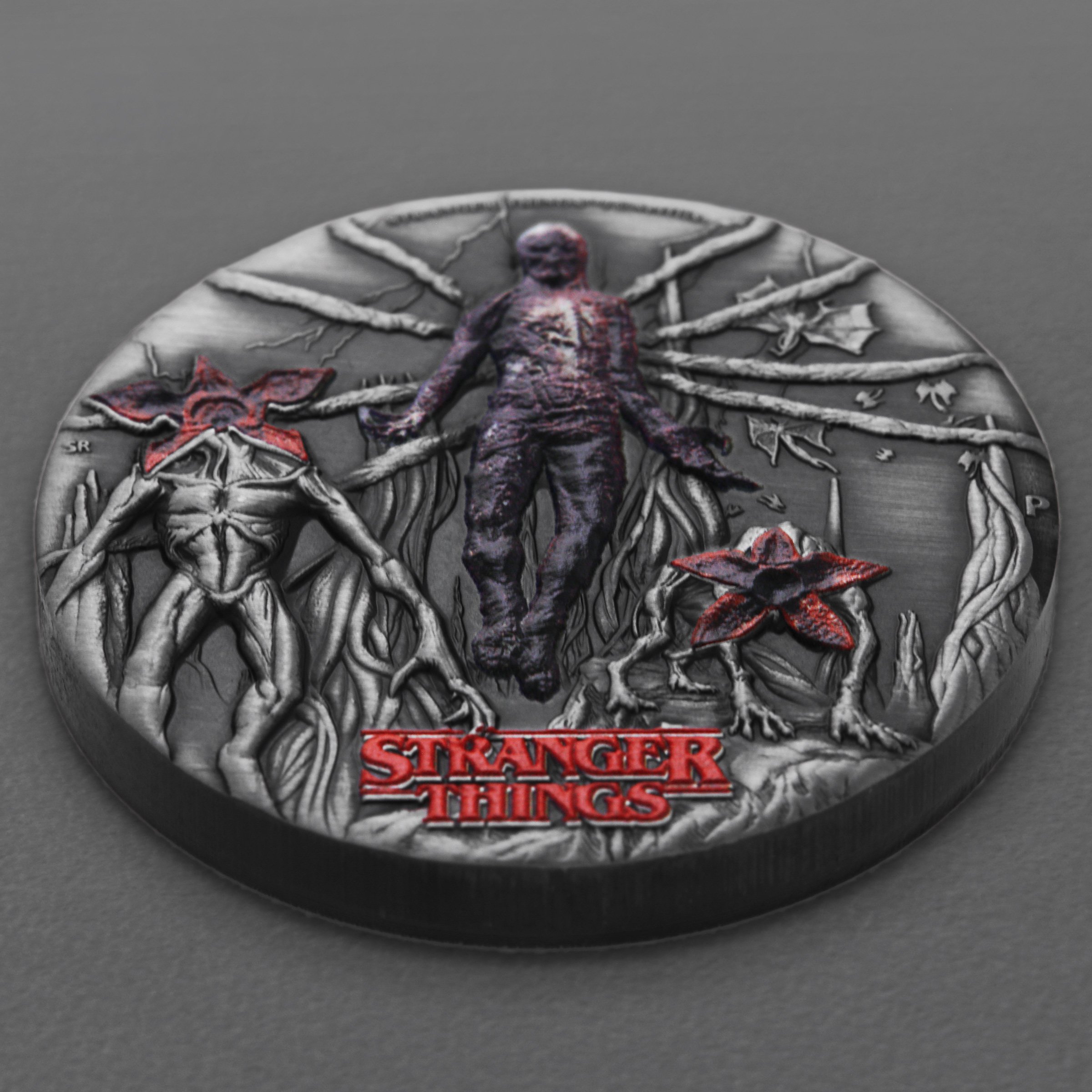 Silbermünze 2oz "Villains" 2026 (AF/koloriert) Stranger Things (Tuvalu) - Detailansicht 2