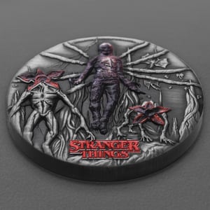 Silbermünze 2oz "Villains" 2026 (AF/koloriert) Stranger Things (Tuvalu) - Miniaturansicht 3