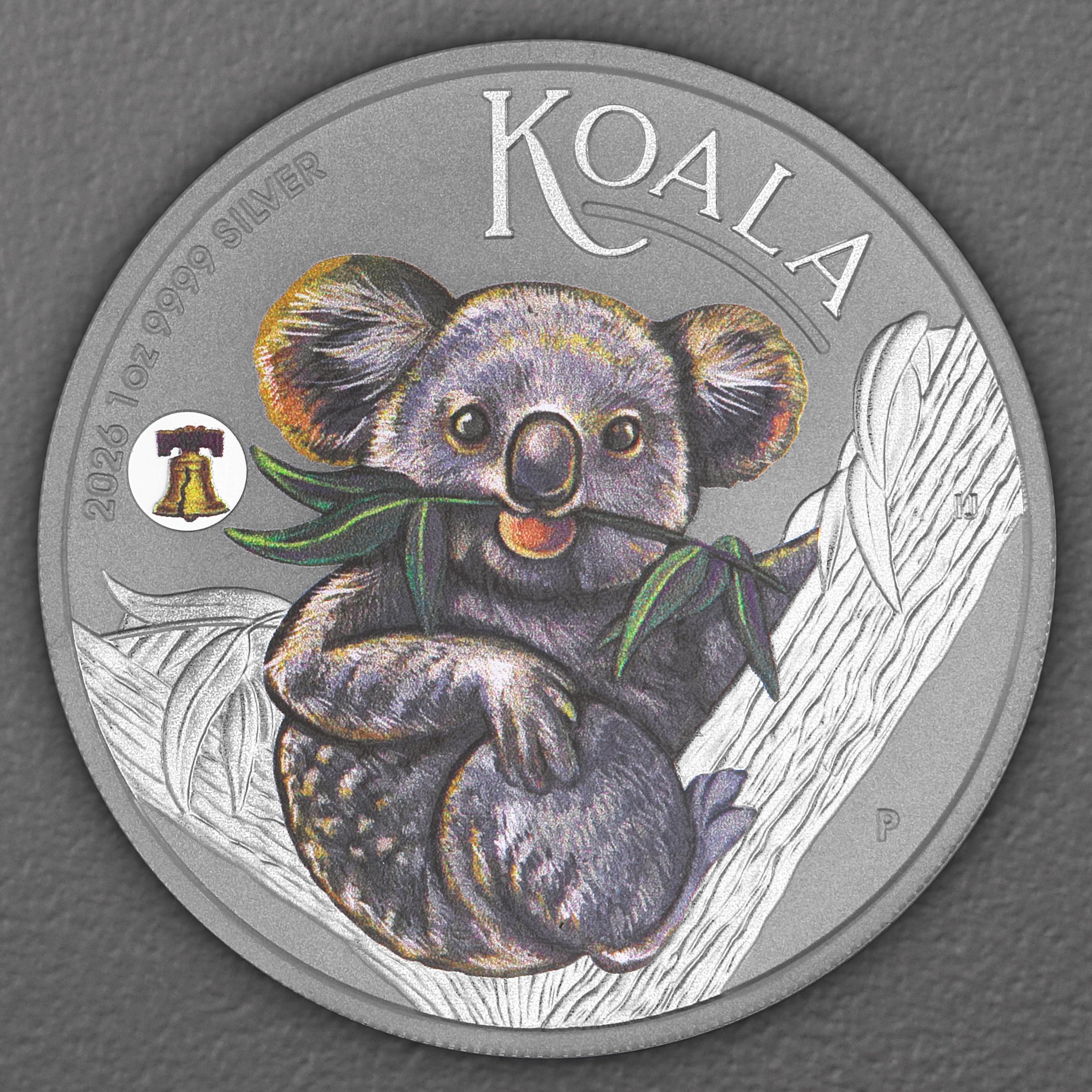 Silbermünze 1oz "Koala" 2026 (koloriert) ANA World s Fair of Money Special (Australien) - Hauptansicht