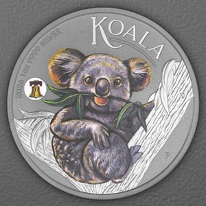 Silbermünze 1oz "Koala" 2026 (koloriert) ANA World s Fair of Money Special (Australien) - Hauptansicht