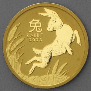 Goldmünze 1/2oz "Hase" 2023 Lunar III – Year of the Rabbit (Australien) - Hauptansicht