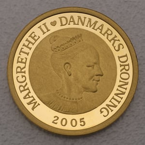 Goldmünze 10 Kronen "Kleine Meerjungfrau" 2005 Hans Christian Andersen (Dänemark) - Miniaturansicht 2
