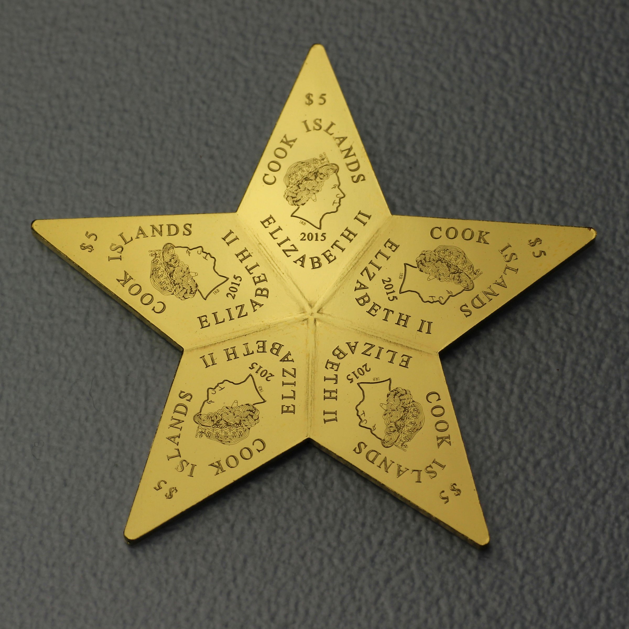Goldmünze 5 x 1g "CombiStar" (Cook Islands) - Detailansicht 5