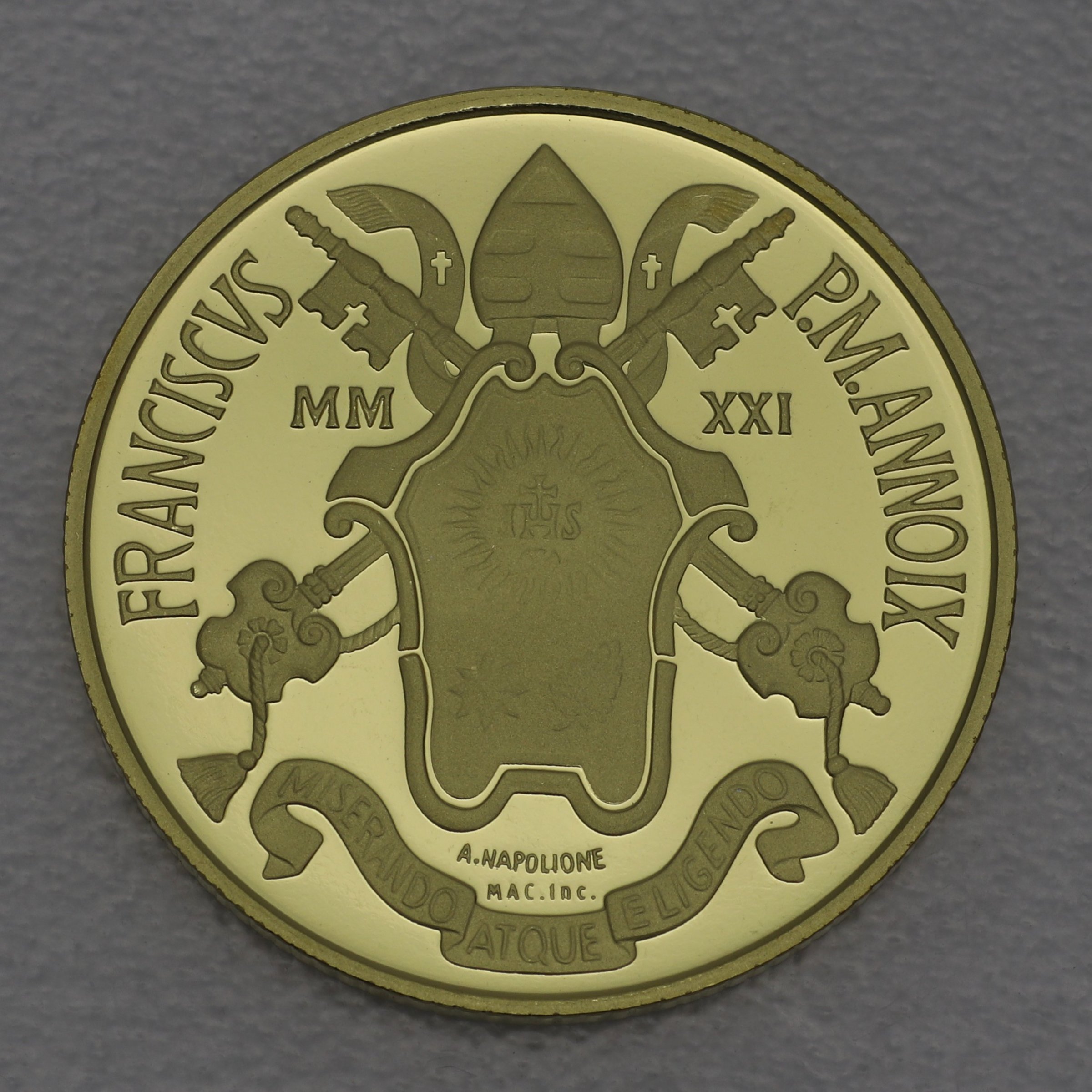 Goldmünze "50 Euro - 2021" 300. Todestag Papst Clemens XI. (Vatikanstadt) - Detailansicht 1