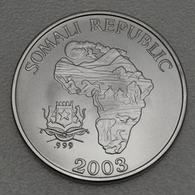 Silbermünze 1oz "Affe" 2003 The African Monkey (Somalia) - Miniaturansicht 2