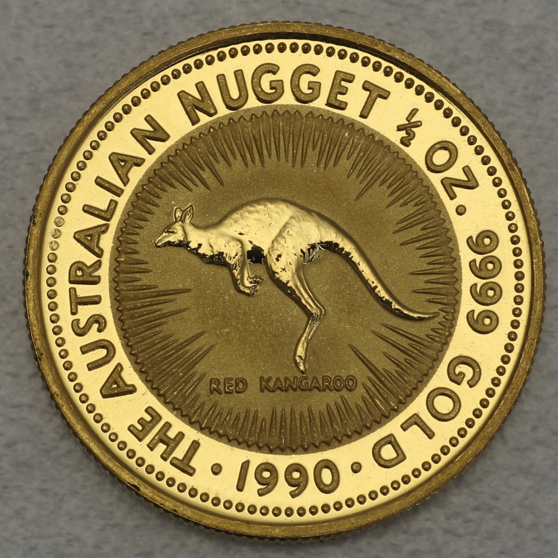 Goldmünze 1/2oz "Känguru" 1990 Australian Nugget (Australien) - Hauptansicht