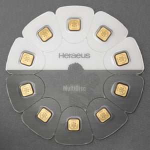 Goldbarren "MultiDisc" (10x 1g Gold) HERAEUS - Hauptansicht