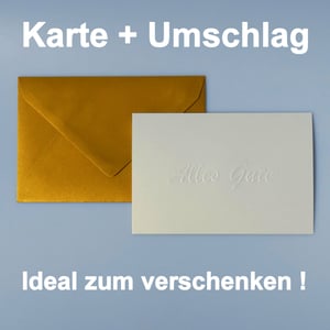 Geschenk-Karte "Alles Gute" mit goldenem Umschlag - Miniaturansicht 4