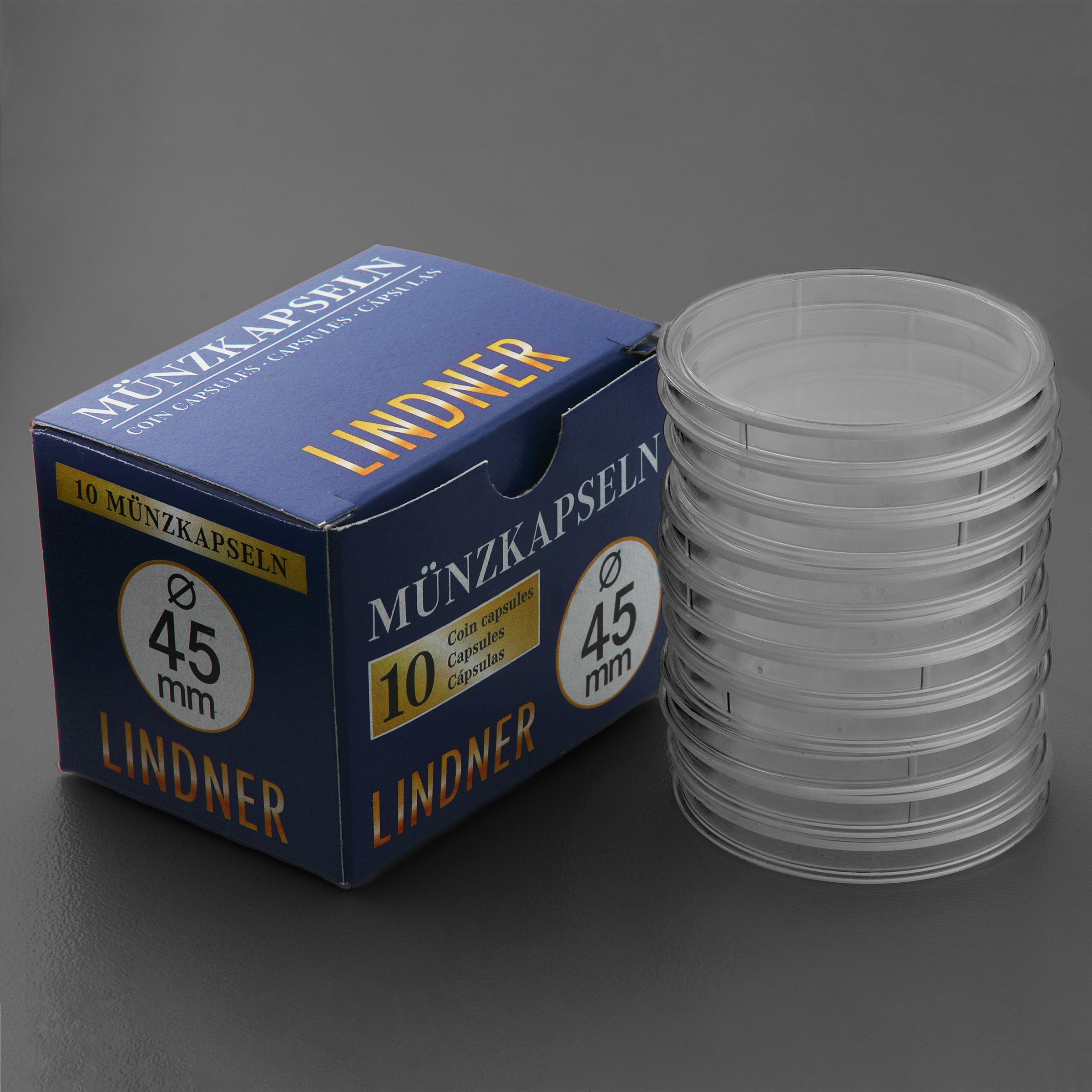 Münzkapseln 45mm 10er-Packung - Hauptansicht