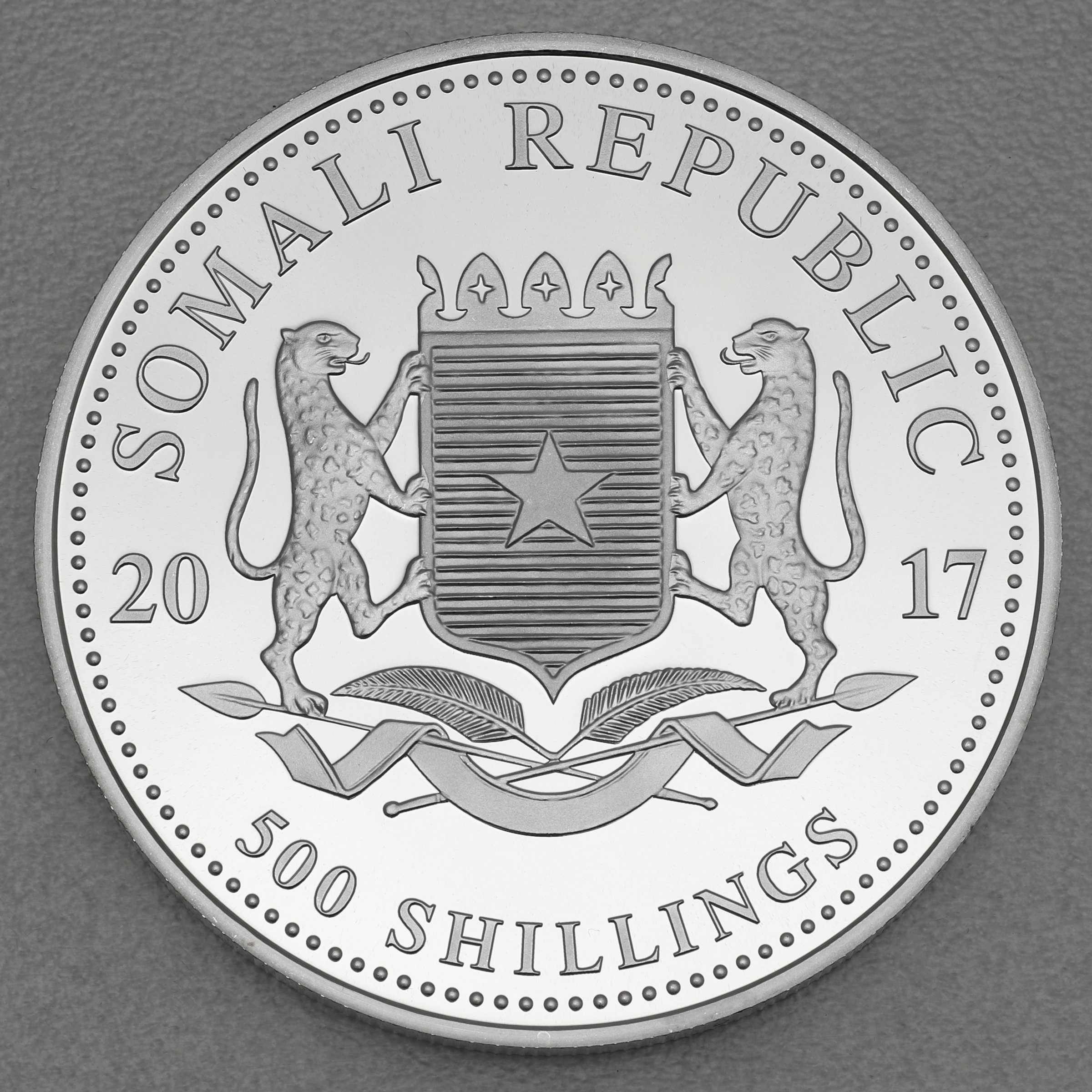 Silbermünze 5oz "Elefant" 2017 African Wildlife (Somalia) - Detailansicht 1